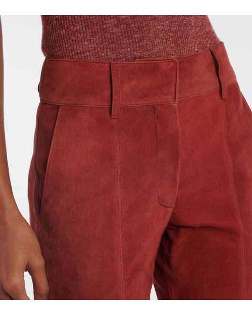 Gabriela Hearst Red Casual Trousers With Belt Loops