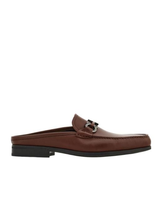 Ferragamo Brown Gancini Ornament Mule for men