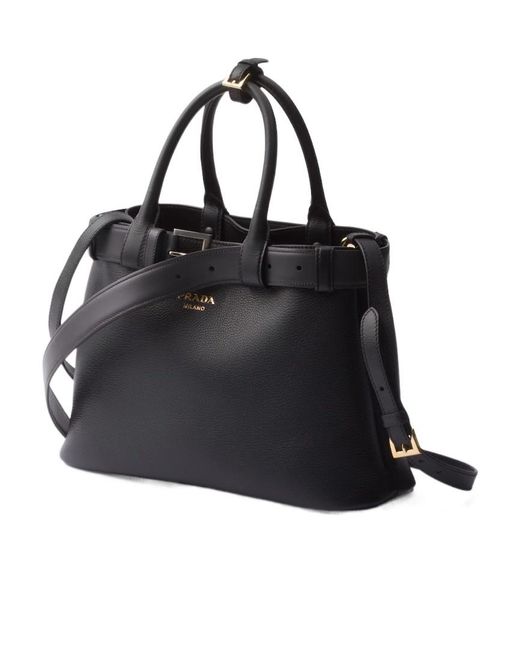 Prada Black Open-Top Medium Handbag
