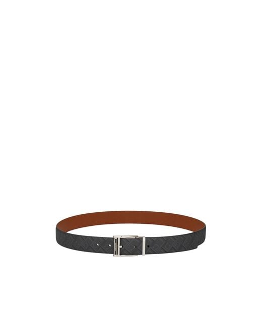Ferragamo White Ferragam Reversible Buckle Textured Belt for men