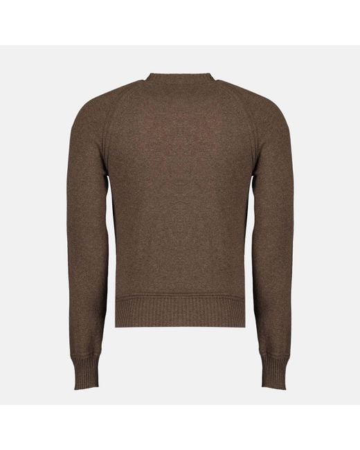 K-Way Brown Sebas Crew Neck Knitted Sweater for men
