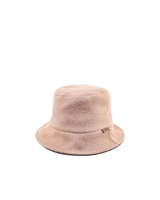 Fendi Pink Felted Wool-Silk Bucket Hat