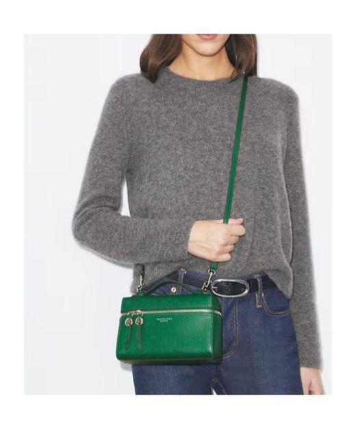 Tory Burch Green Romy Slim Top Handle Bag