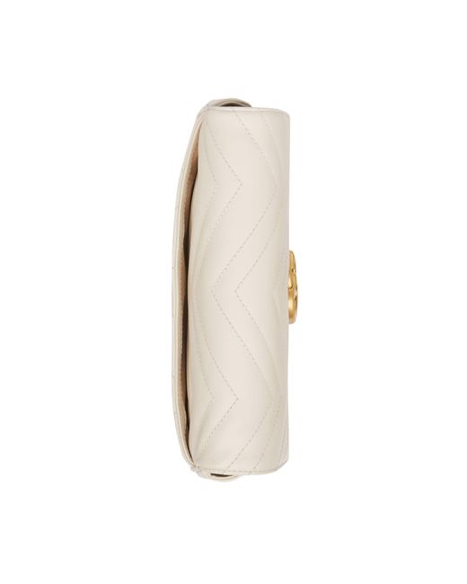 Gucci Natural Gg Marmont Mini Shoulder Bag