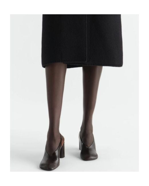 Lemaire Brown 80 Mm Glove Slingback Pumps