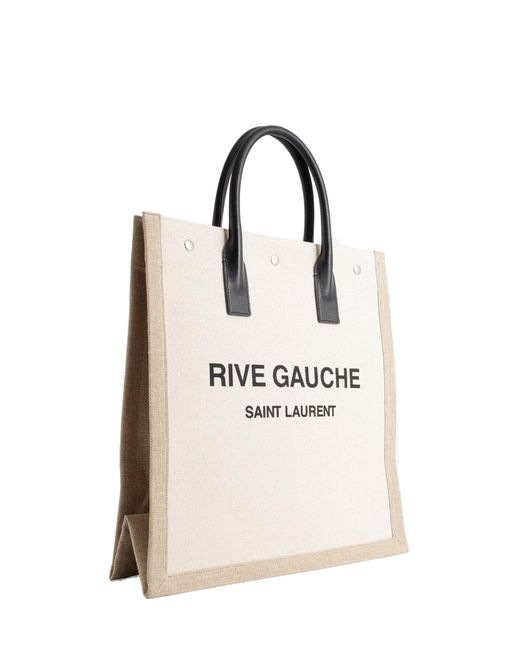 Saint Laurent White Logo Printed Top Handle Bag for men