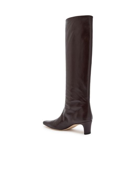 Staud Brown Leather Knee-High Boots