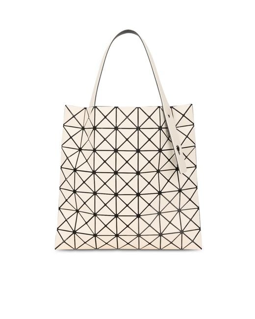 Issey Miyake White Lucent Geometric Tote Bag