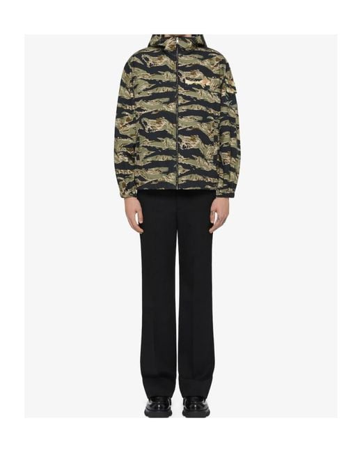 Givenchy Green Long-Sleeved Windbreaker Jacket for men