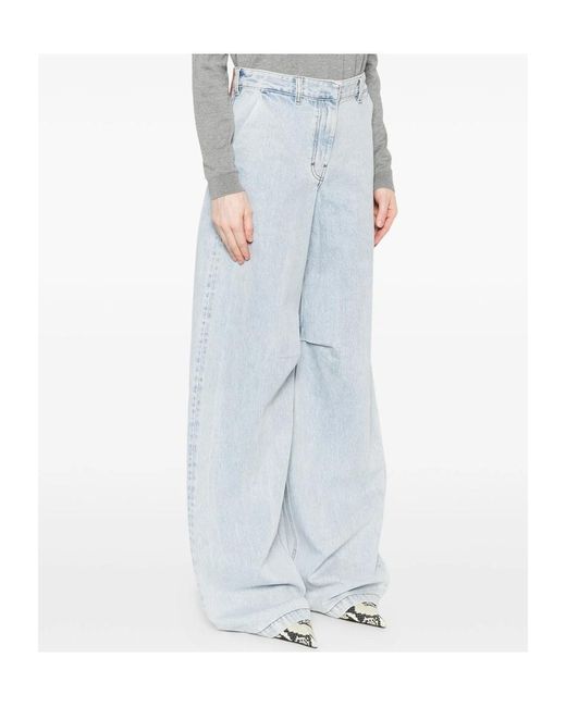 Entire studios Blue Front Split Wide Leg Jeans