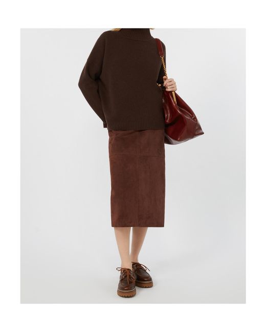 Weekend by Maxmara Brown Pala Midi Skirt