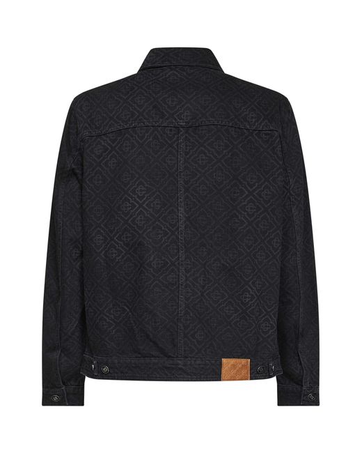 Casablanca Black Monogram Zip Jacket for men