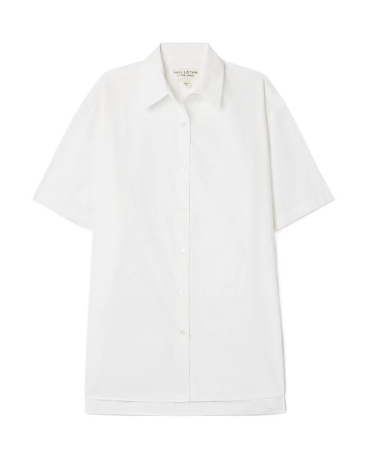 Nili Lotan White Alban Button-Down Shirt
