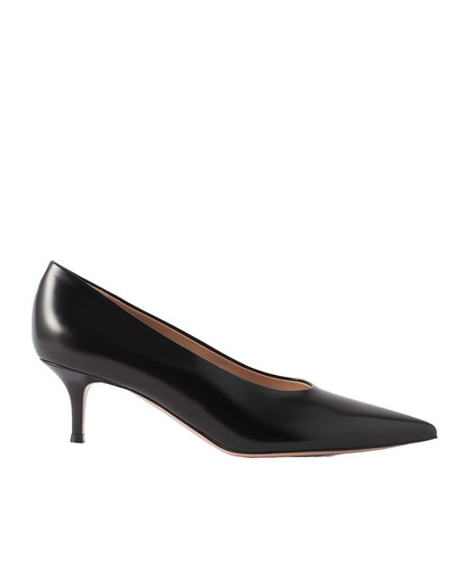 Gianvito Rossi Black Robbie Pointed Toe Pumps
