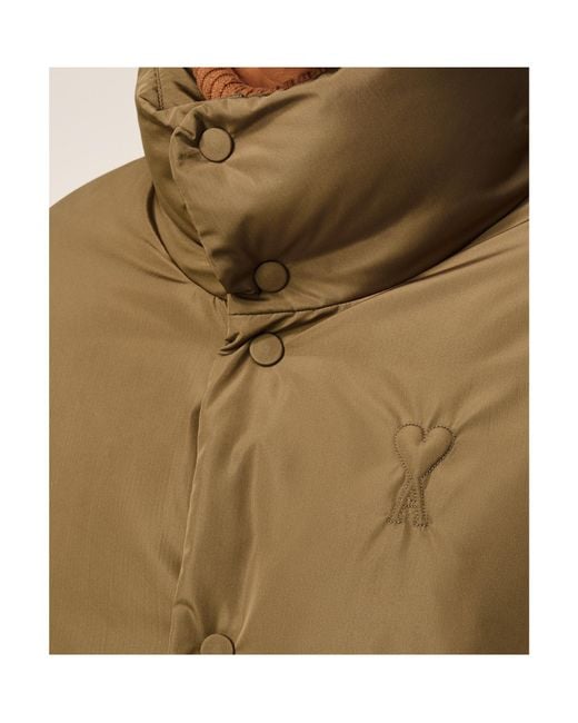 AMI Natural Taffetas Ami De Coeur Down Jacket for men