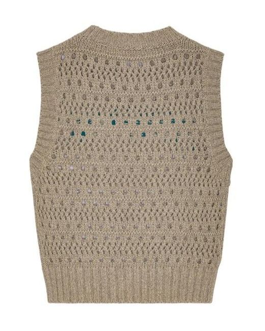 Ganni Gray Knitted Vest