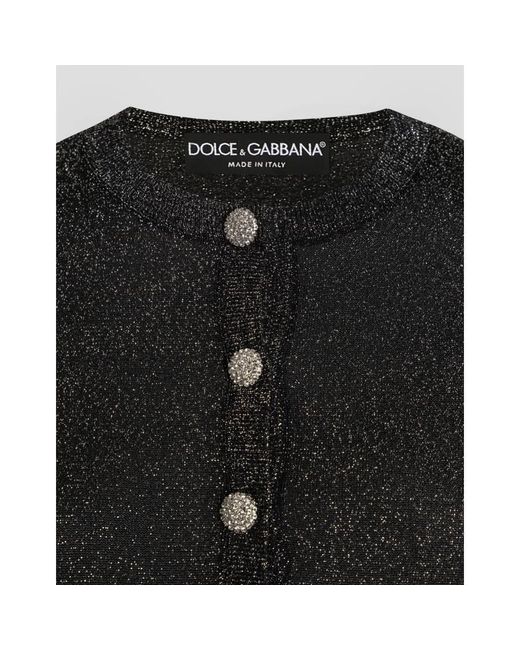 Dolce & Gabbana Black Crew Neck Long-Sleeved Knitwear