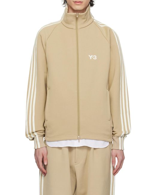 Y-3 Natural 3 Stripe Zipped Track Jacket for men