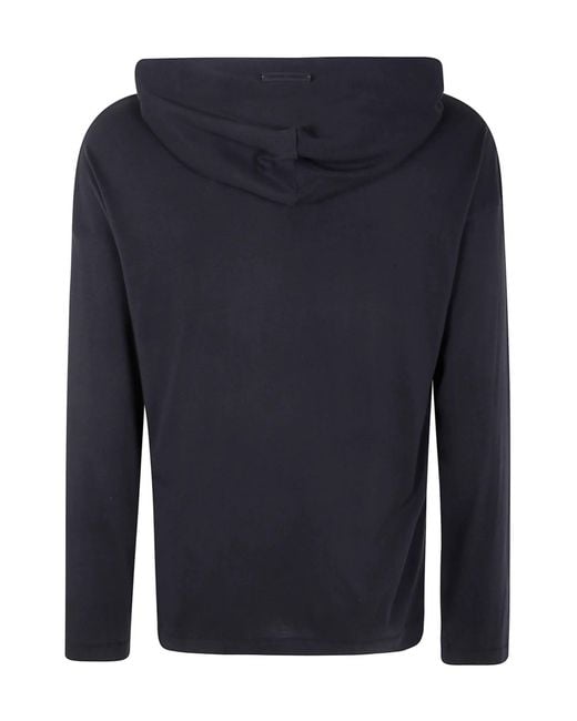 Fear Of God Blue Logo Patch Long-Sleeved Hoodie