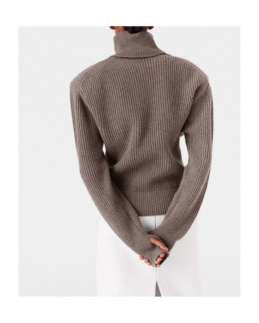 Stella McCartney Gray Long-Sleeved Turtleneck Jumper