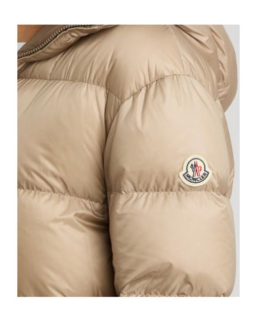 Moncler Natural Boulogne Reversible Quilted Shell Coat