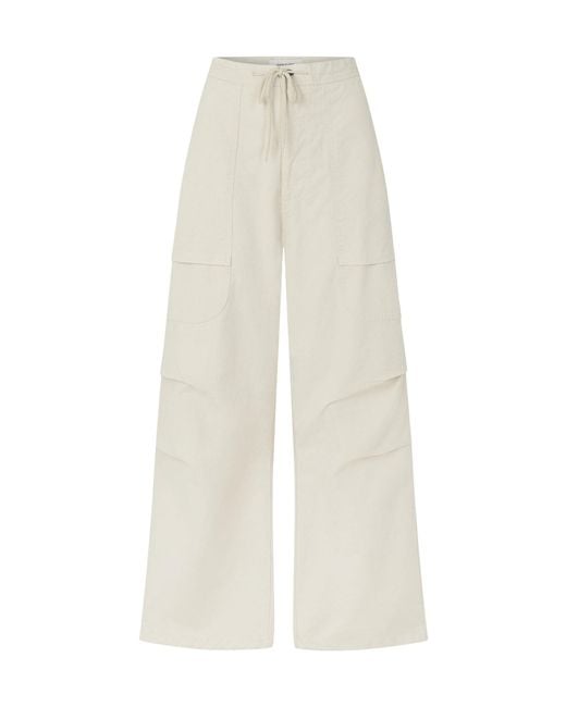 Entire studios White Cotton Wide-Leg Cargo Trousers