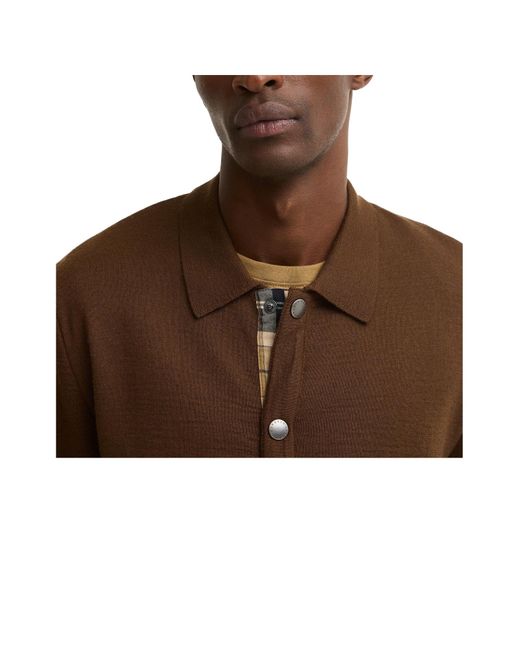 Barbour Brown Collar Knit Jacket for men