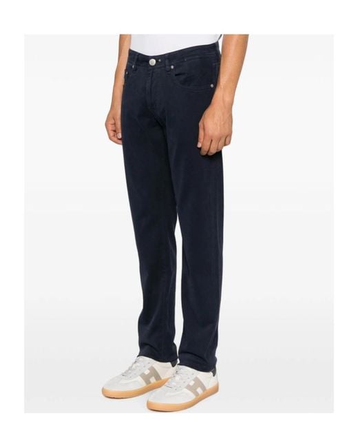 Tramarossa Blue Casual Trousers With Belt Loops for men