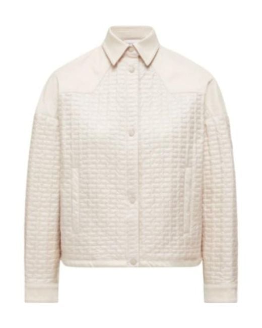 Moncler White Long-Sleeved Shirt Jacket