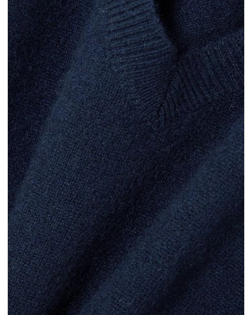Totême  Blue Totême V-Neck Cashmere Knitted Sweater