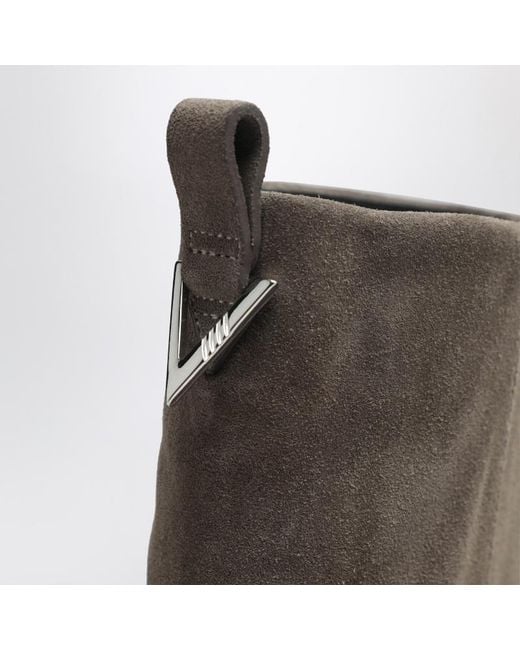 The Attico Brown Robin Suede Combat Boots