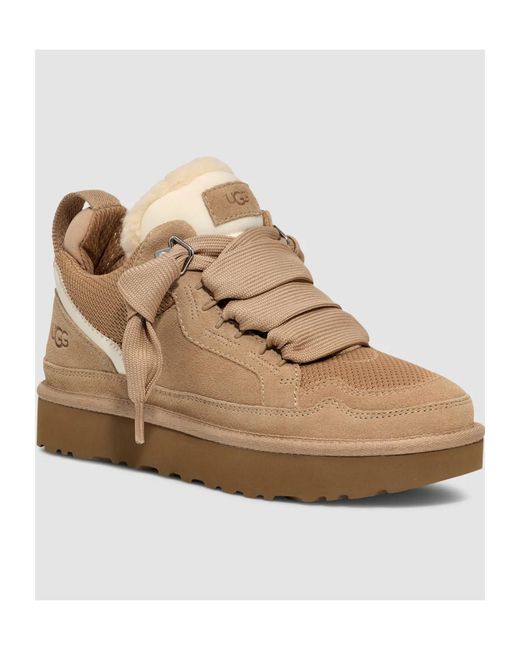Ugg Brown Lowmel Shearling Low-Top Sneakers