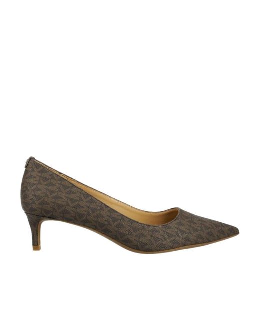Michael Kors Brown Alina 50Mm Monogram-Print Pumps