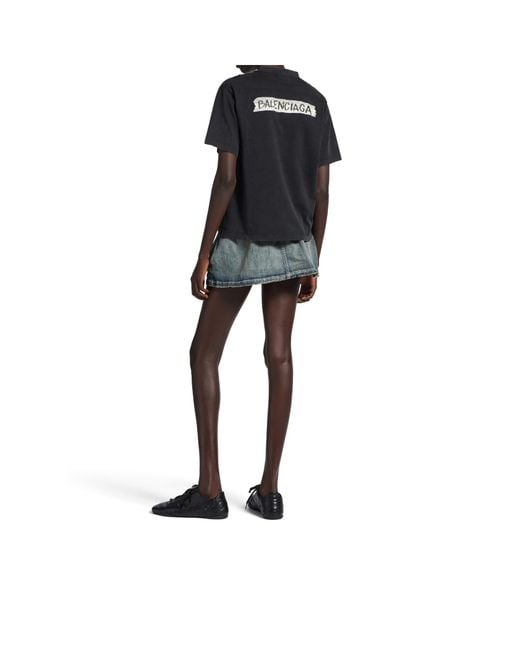 Balenciaga Black Cotton Masking Tape T-Shirt