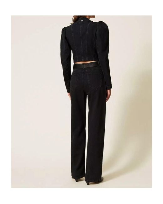 Twinset Black Wide-Leg Jeans