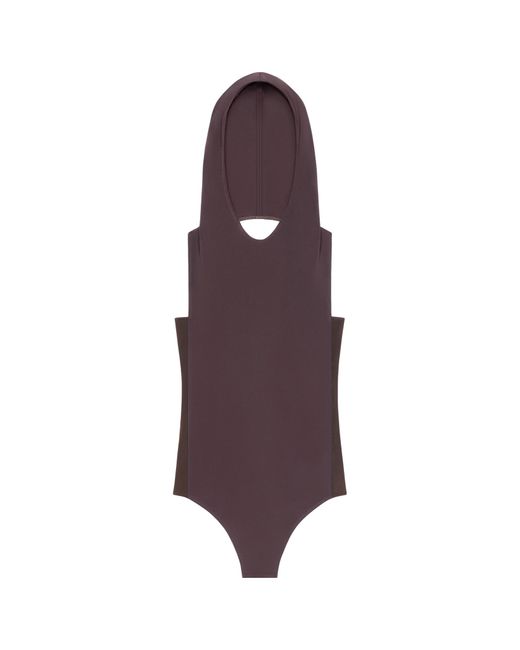 Courreges Purple Hooded Bodysuit
