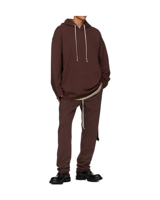 Rick Owens Brown Concordians Peter Hoodie for men