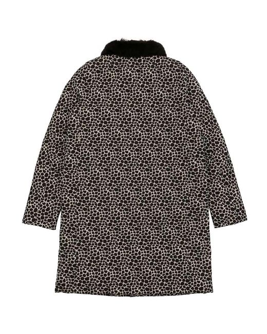 Weekend by Maxmara Gray Leopard Print Long Overcoat