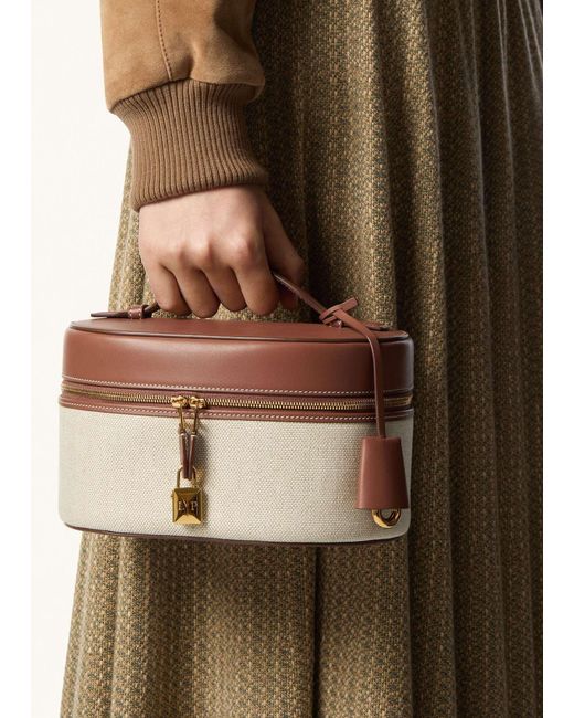 Loro Piana Brown Extra Makeup Bag