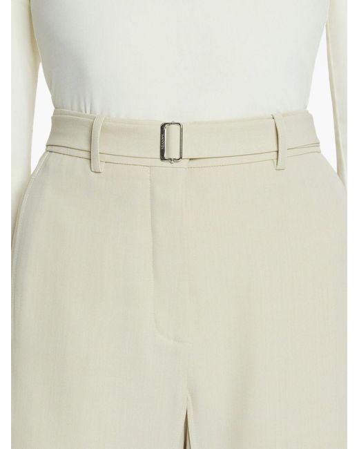 Lanvin White Belt-Loop Casual Pants