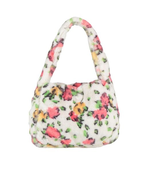 Marni White Large Floral Pattern Handbag