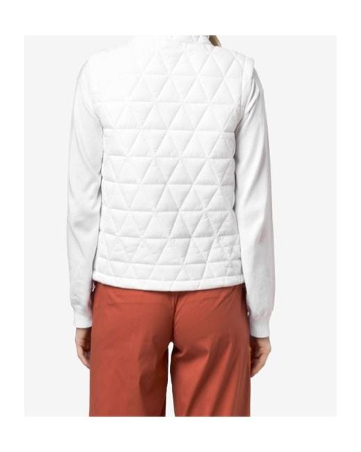 K-Way White Quilted Sleeveless Jacket