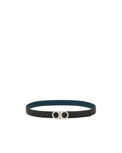 Ferragamo White Ferragamo Buckle Belt for men
