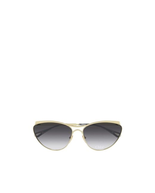 Chloé White Chloé Eyewear Cat-Eye Sunglasses