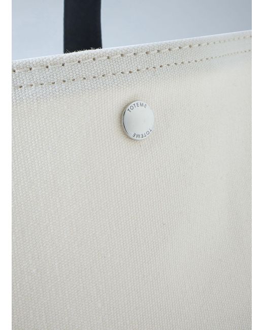Totême Black Contrast-Trim Beach Tote Bag