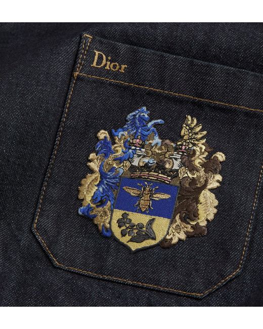 Dior Blue Blason Denim Overshirt for men