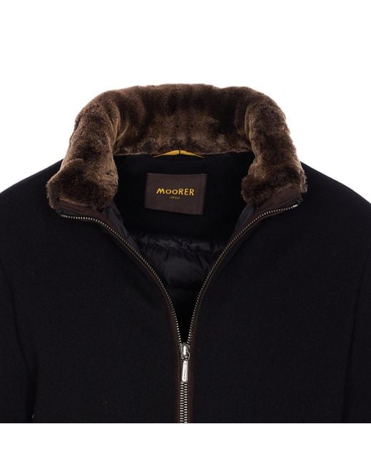 Moorer Black Bellati-Mrw Zipped Padded Jacket for men