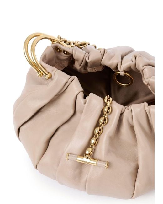 Chloé Natural Chloé Plissé Clutch Bag