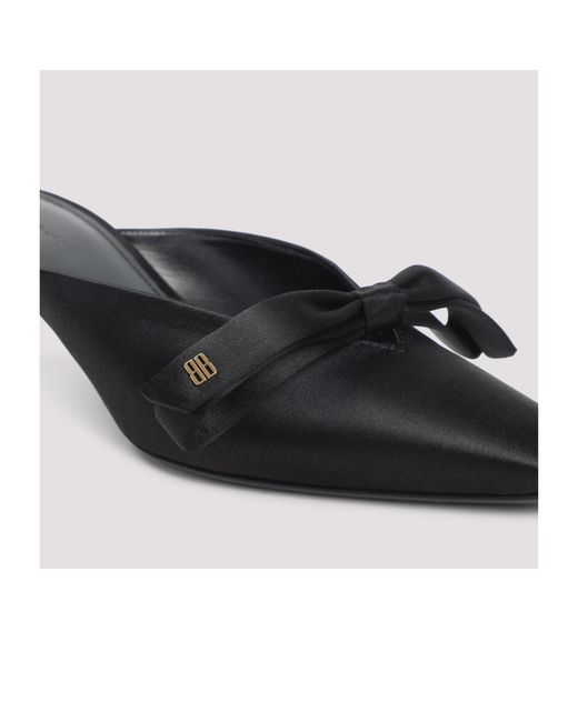 Balenciaga Black Nano Bow Mules