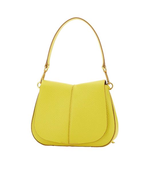 Gianni Chiarini Yellow Helena Round Shoulder Bag